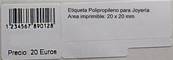 ETIQ.T/T  60 x  20 p ID: Polipro.Joyeria 2000 etiq./rollo (Caja 6 R)